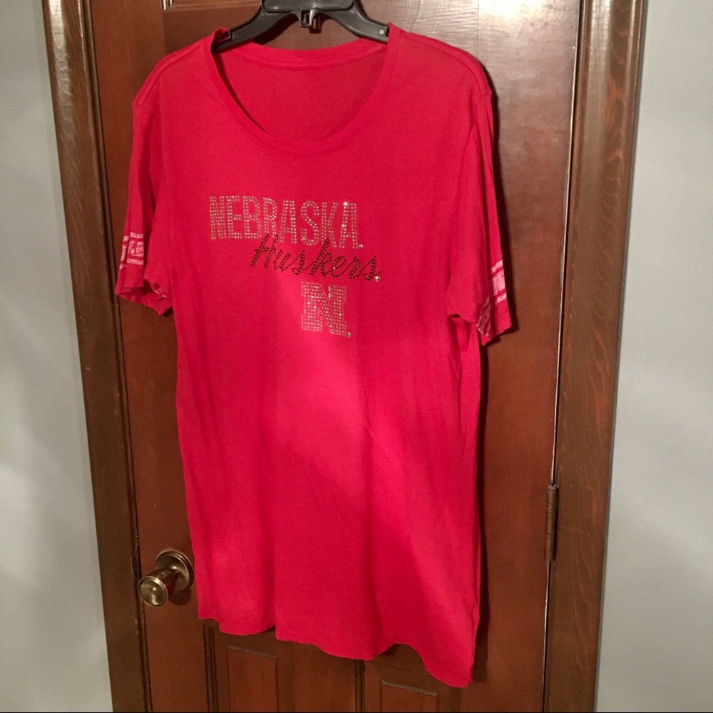 Nebraska Huskers Embellished Red T-Shirt